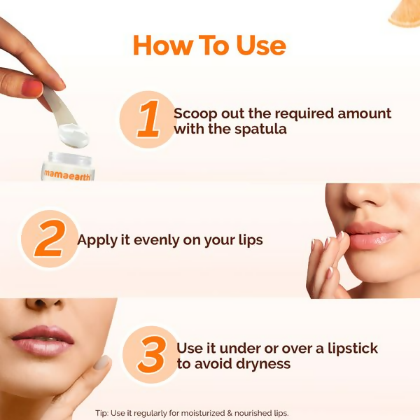 Mamaearth Vitamin C Moisture Therapy Lip Balm SPF 50 with Vitamin C &amp; Honey For Lip Lightening