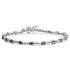 14k White Gold 2 1/4 Cttw Champagne Diamond Bar Link 7" Bracelet (Champagne Color, I1-I2 Clarity) by Bids.com