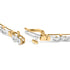 10k Yellow Gold 1.00 Cttw Baguette-Cut Channel Diamond Link Bracelet by Bids.com