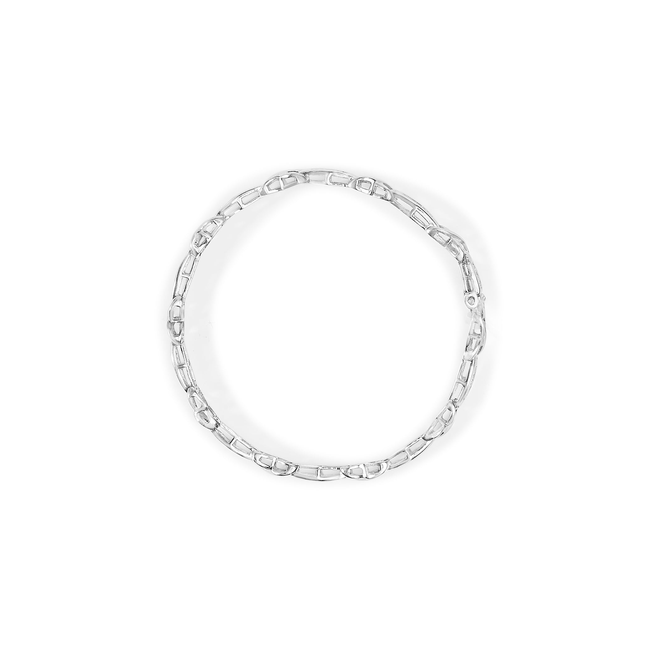 14K White Gold 1.0 Cttw Invisible-Set Princess Diamond Tennis Bracelet (H-I Color, SI1-SI2 Clarity) - 7"  DestGlow