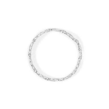 14K White Gold 1.0 Cttw Invisible-Set Princess Diamond Tennis Bracelet (H-I Color, SI1-SI2 Clarity) - 7"  DestGlow