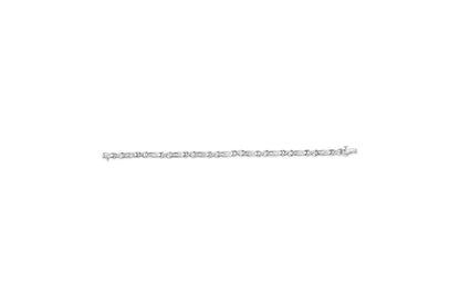 14K White Gold 1.0 Cttw Invisible-Set Princess Diamond Tennis Bracelet (H-I Color, SI1-SI2 Clarity) - 7"  DestGlow