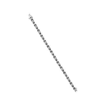 14K White Gold 1.00 Cttw Princess-Cut Diamond Link Bracelet (I-J Color, I1-I2 Clarity) - Size 7.25 by Bids.com