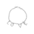 10k White Gold 1/6 Cttw Diamond "Love" Charm Cable Chain Bracelet (H-I Color, I1-I2 Clarity) - 7" by Bids.com