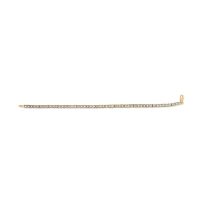 10K Yellow Gold 1.0 Cttw Round Diamond Pave Link Bracelet by Bids.com