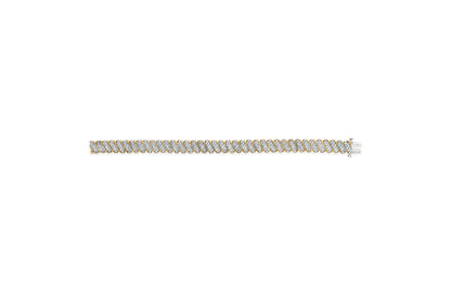 10K Yellow Gold 3.0 Cttw Diamond S-Link Bracelet  DestGlow