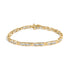10K Yellow Gold 2.00 Cttw Baguette Diamond Channel Set Link Bracelet  DestGlow