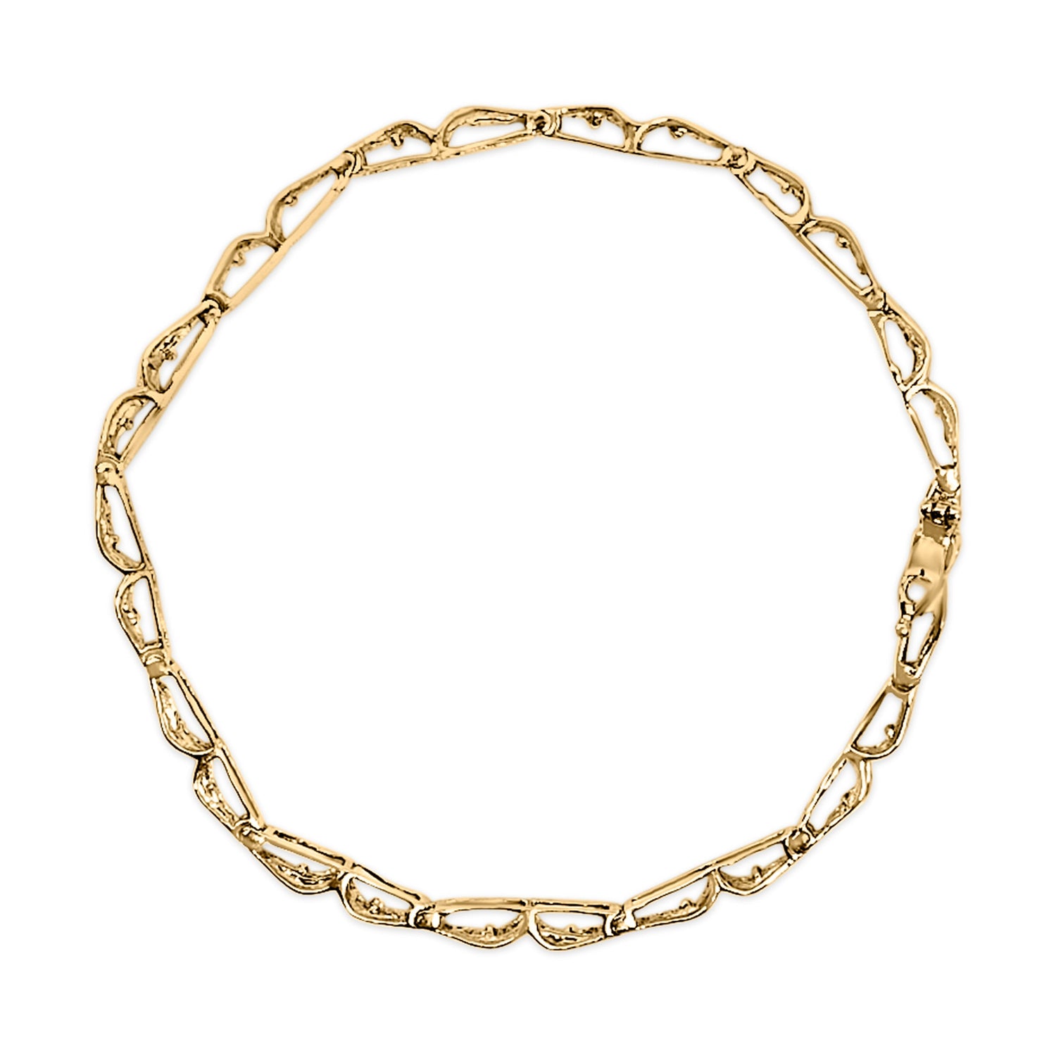 10K Yellow Gold 2.00 Cttw Baguette Diamond Channel Set Link Bracelet  DestGlow