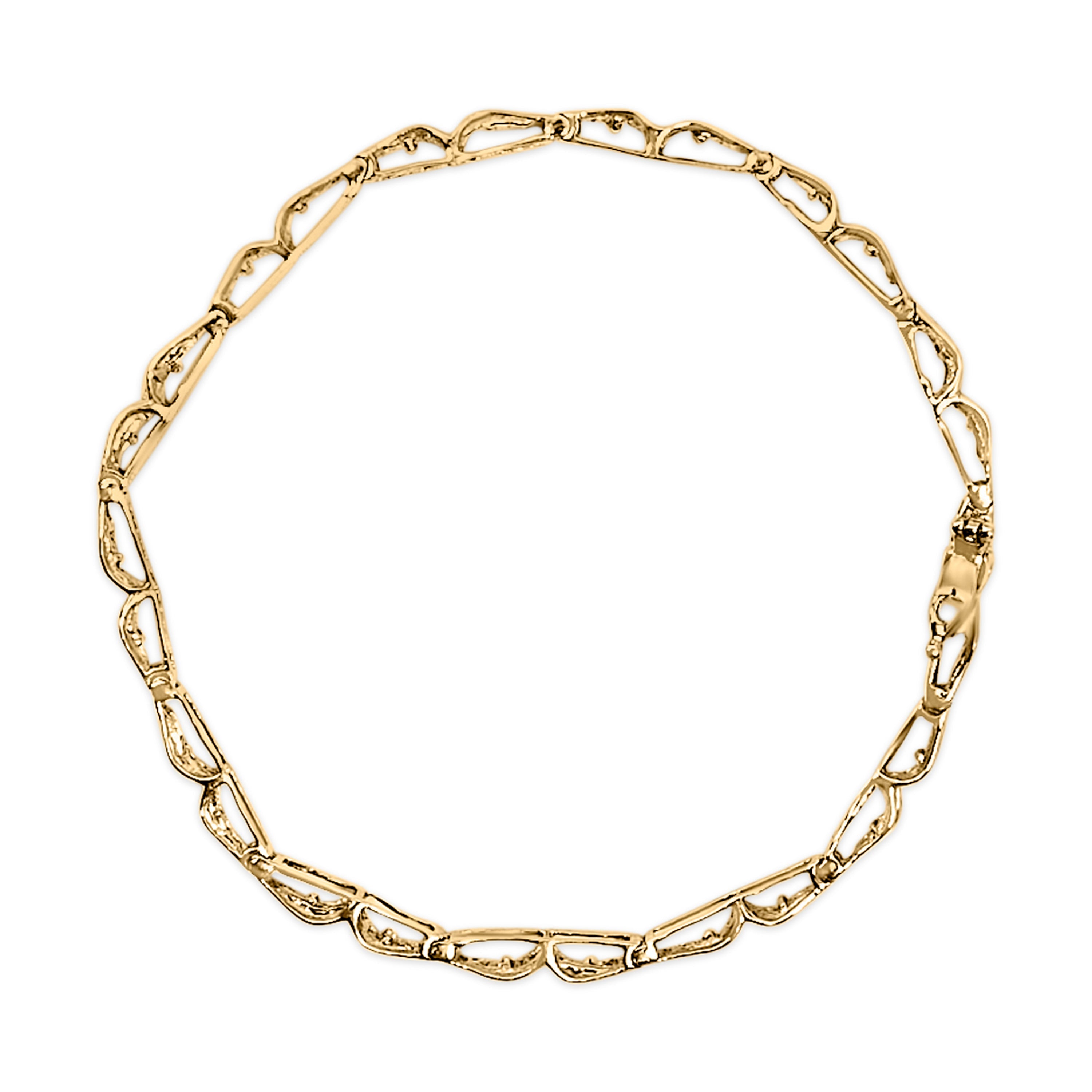 10K Yellow Gold 2.00 Cttw Baguette Diamond Channel Set Link Bracelet  DestGlow