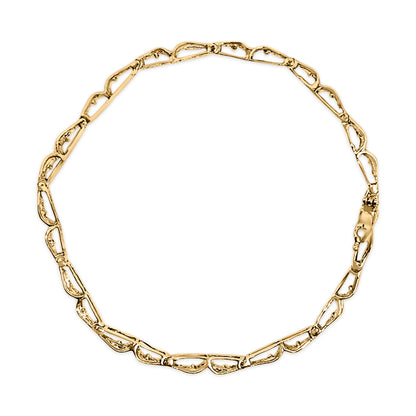 10K Yellow Gold 2.00 Cttw Baguette Diamond Channel Set Link Bracelet  DestGlow