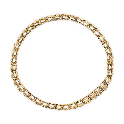10K Yellow Gold 4.0 Cttw Diamond S-Link Bracelet  DestGlow