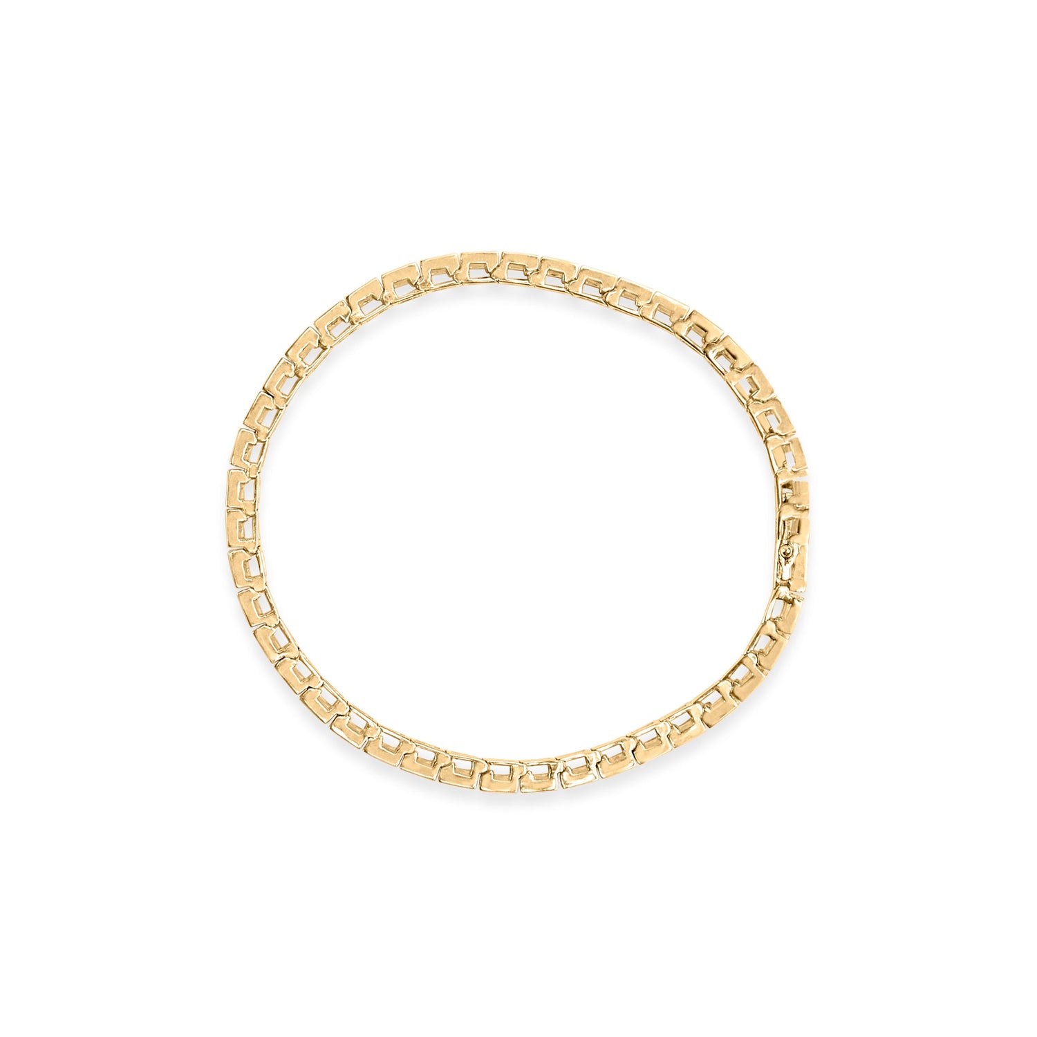 10K Yellow Gold 4.00 Cttw Channel Set Round Diamond Tennis 7" Bracelet (J-K Color, I1-I2 Clarity) by Bids.com