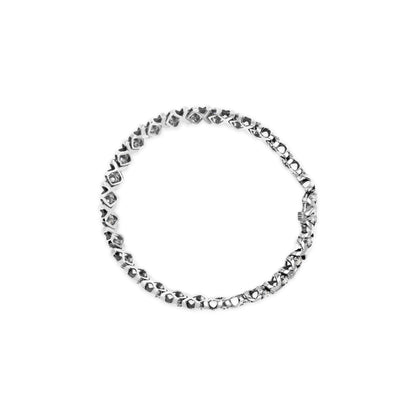 10K White Gold 1 1/2 Cttw Diamond Alternating Diamond and X-Link 7.5" Tennis Bracelet (H-I Color, I2-I3 Clarity) by Bids.com