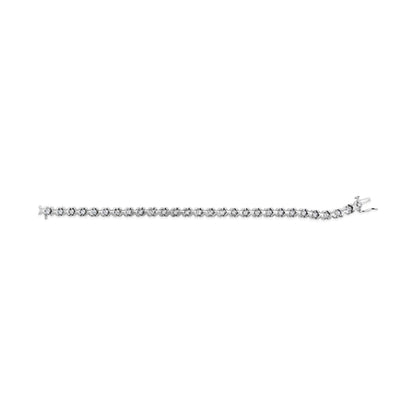 10K White Gold 1 1/2 Cttw Diamond Alternating Diamond and X-Link 7.5" Tennis Bracelet (H-I Color, I2-I3 Clarity) by Bids.com