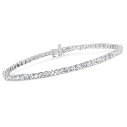 IGI Certified 4.0 Cttw Diamond 14K White Gold Classic 7â€ Tennis Bracelet (H-I Color, I1-I2 Clarity) by Bids.com