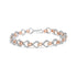 10K Rose and White Gold 1/4 Cttw Diamond Infinity Loop and Swirl Link Bracelet  DestGlow