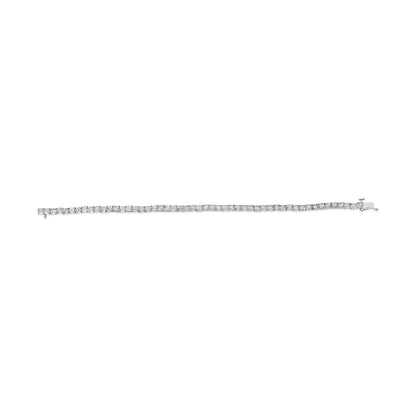 10K White Gold 1/2 Cttw Real Diamond Illusion-Set Miracle Plate Tennis Bracelet (I-J Color, SI2-I1 Clarity) - Size 7.5" by Bids.com