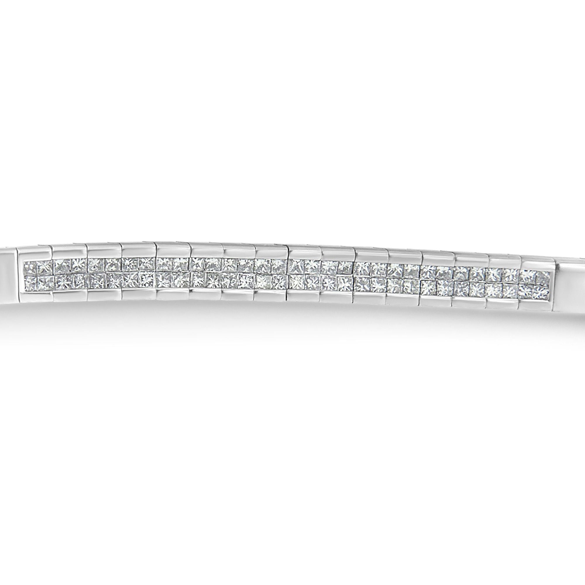 14K White Gold Princess Cut Diamond Bracelet (1.00 cttw, H-I Color, SI1-SI2 Clarity) by Bids.com
