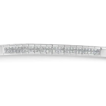 14K White Gold Princess Cut Diamond Bracelet (1.00 cttw, H-I Color, SI1-SI2 Clarity) by Bids.com