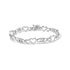 925 Sterling Silver 1/5 Cttw Diamond Double Heart Link Bracelet (I-J Color, I3 Clarity) - 7.25" Inches by Bids.com