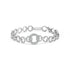 .925 Sterling Silver 1.00 Cttw Diamond Interlinking Open Circle Link Bracelet  DestGlow