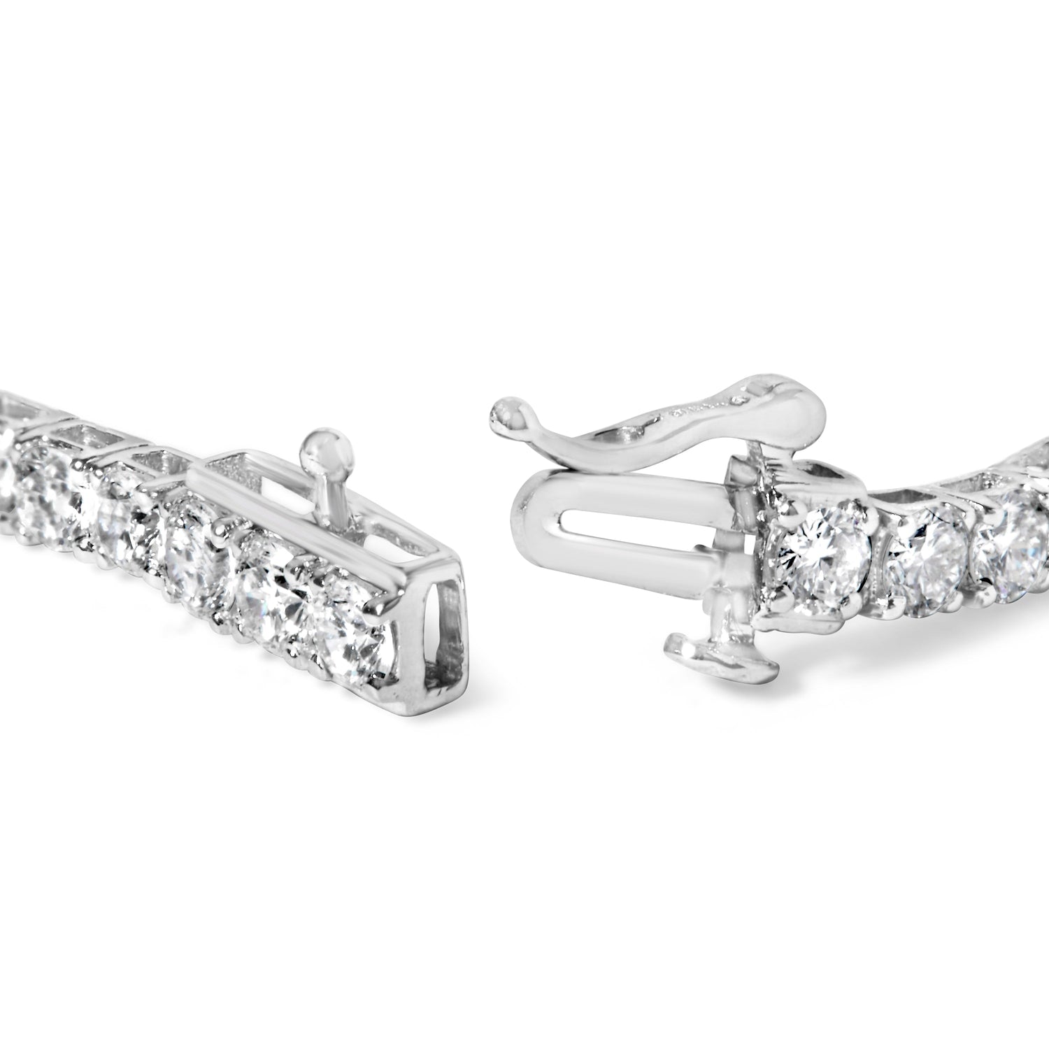 10K White Gold 5.00 Cttw Natural Diamond Tennis Bracelet  DestGlow