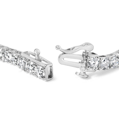 10K White Gold 5.00 Cttw Natural Diamond Tennis Bracelet  DestGlow