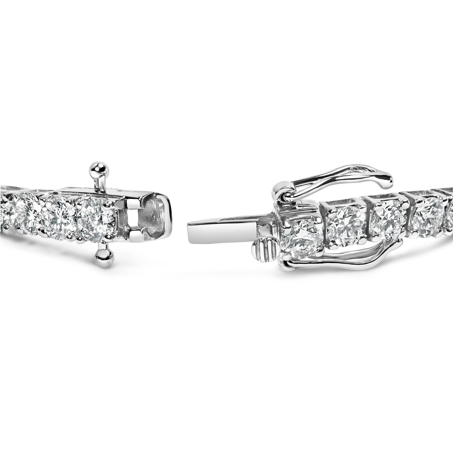 14K White Gold 5.00 Cttw Prong Set Lab Grown Round Diamond Classic Tennis Bracelet (F-G Color, VS2-SI1 Clarity) - 7.25" by Bids.com