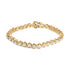 14K Yellow Gold Plated .925 Sterling Silver 1/10 Cttw Diamond Open Circle Beaded Wheel Link Tennis Bracelet (I-J Color, I3 Clarity) - 7.25" by Bids.com