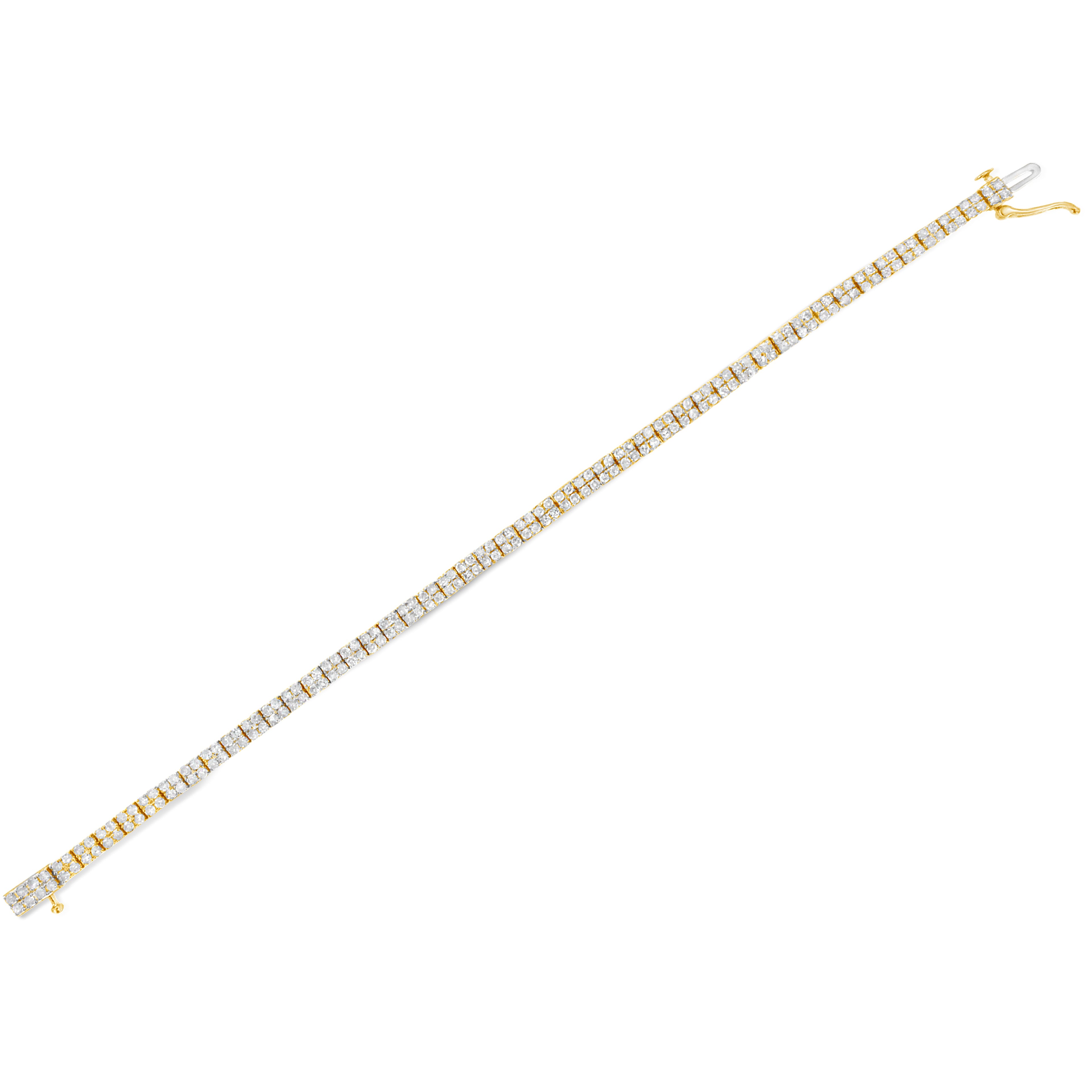 14K Yellow Gold Plated .925 Sterling Silver 3.0 Cttw Diamond Link Bracelet (K-L Color, I2-I3 Clarity) - 7.25" by Bids.com