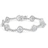 .925 Sterling Silver 3.0 Cttw Diamond Halo Square Shape Link Bracelet (I-J Color, I3 Clarity) - 7.25" by Bids.com