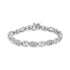 10K White Gold 2.0 Cttw Diamond Milgrain Cluster Link Bracelet  DestGlow