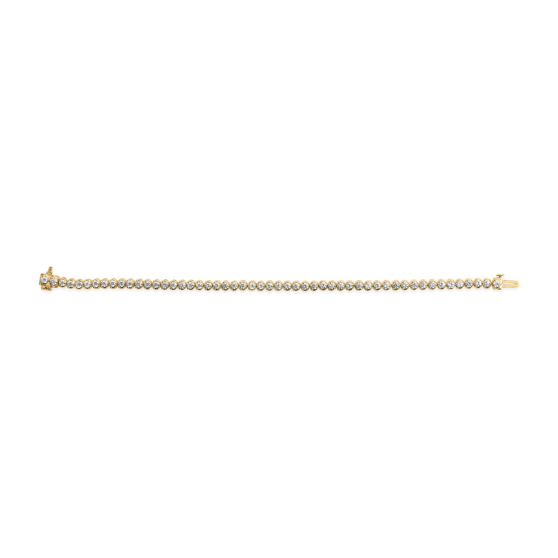 10K Yellow Gold 4.0 Cttw Lab Grown Diamond Tennis Bracelet  DestGlow