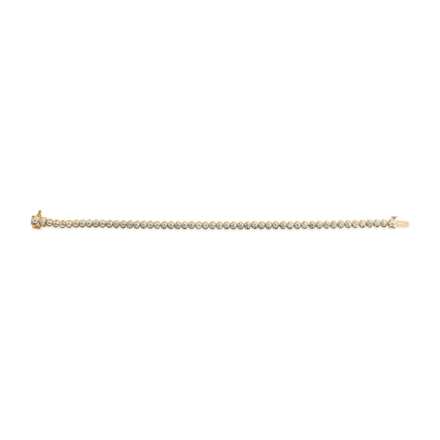 10K Yellow Gold 4.0 Cttw Lab Grown Diamond Tennis Bracelet  DestGlow