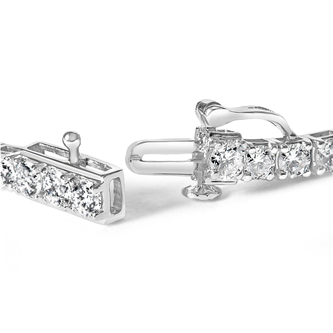 10K White Gold 6.00 Cttw Classic Natural Diamond Tennis Bracelet  DestGlow