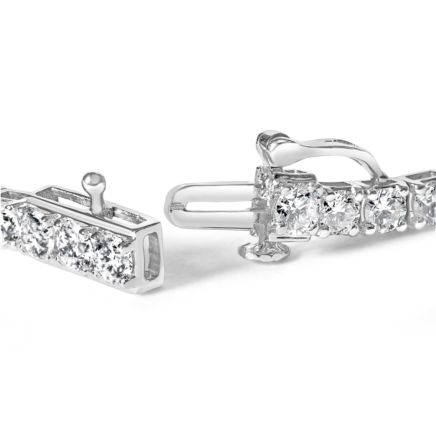 10K White Gold 6.00 Cttw Classic Natural Diamond Tennis Bracelet  DestGlow