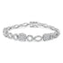 10K White Gold 3.00 Cttw Diamond Link Bracelet  DestGlow