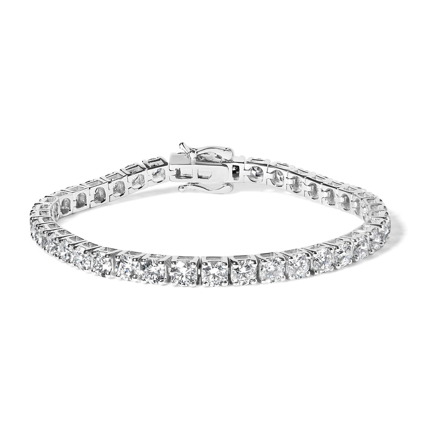 14K White Gold 2.00 Cttw Prong Set Lab Grown Round Diamond Classic Tennis Bracelet (F-G Color, VS2-SI1 Clarity) - 7.25" by Bids.com