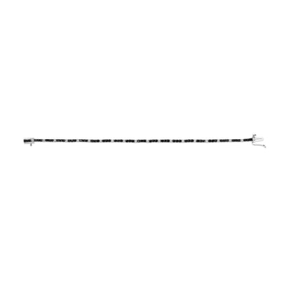.925 Sterling Silver 3.0 Cttw Black and White Diamond Tennis Bracelet (I-J Color, I2-I3 Clarity) - 7.25" Inches by Bids.com