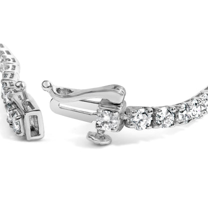 14K White Gold 5.0 Cttw Lab Grown Diamond Tennis Bracelet (F-G Color, VS1-VS2 Clarity) - 7.25" Inches by Bids.com