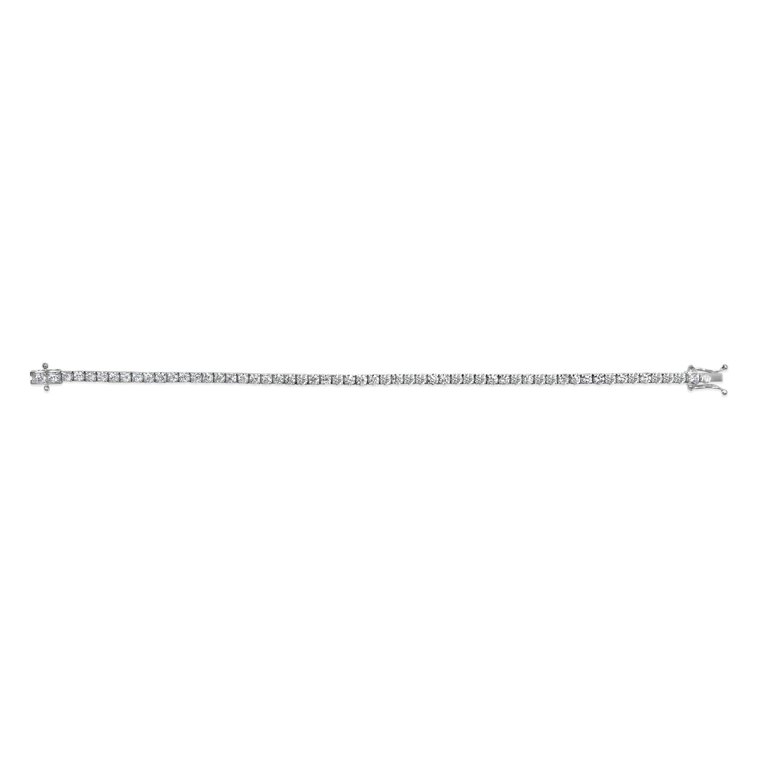 14K White Gold 5.0 Cttw Lab Grown Diamond Tennis Bracelet (F-G Color, VS1-VS2 Clarity) - 7.25" Inches by Bids.com