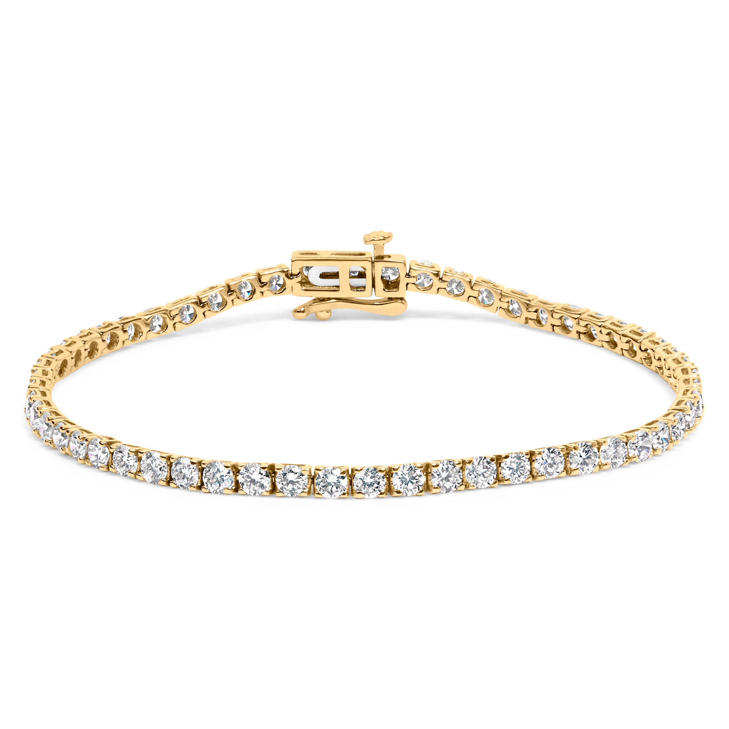 14K White Gold 5.0 Cttw Lab Grown Diamond Tennis Bracelet (F-G Color, VS1-VS2 Clarity) - 7.25" Inches by Bids.com