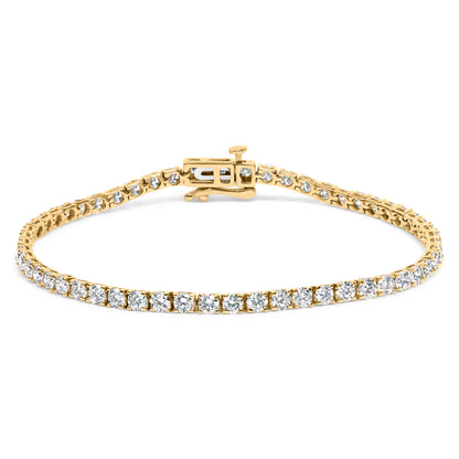 14K White Gold 5.0 Cttw Lab Grown Diamond Tennis Bracelet (F-G Color, VS1-VS2 Clarity) - 7.25" Inches by Bids.com