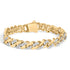 14K Yellow Gold Plated .925 Sterling Silver 1/2 Cttw Diamond Cuban Curb Chain Bracelet (I-J Color, I3 Clarity) - 8.5" Inches by Bids.com