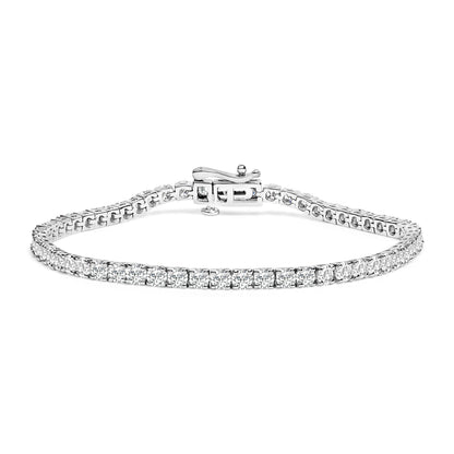 14K White Gold 6.00 Cttw Lab Grown Diamond Classic Tennis Bracelet - 7.25" by Bids.com