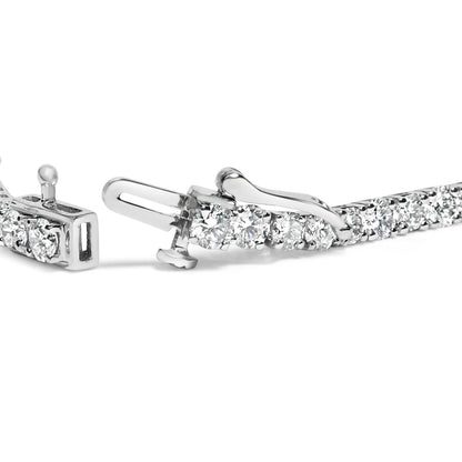 14K White Gold 6.00 Cttw Lab Grown Diamond Classic Tennis Bracelet - 7.25" by Bids.com