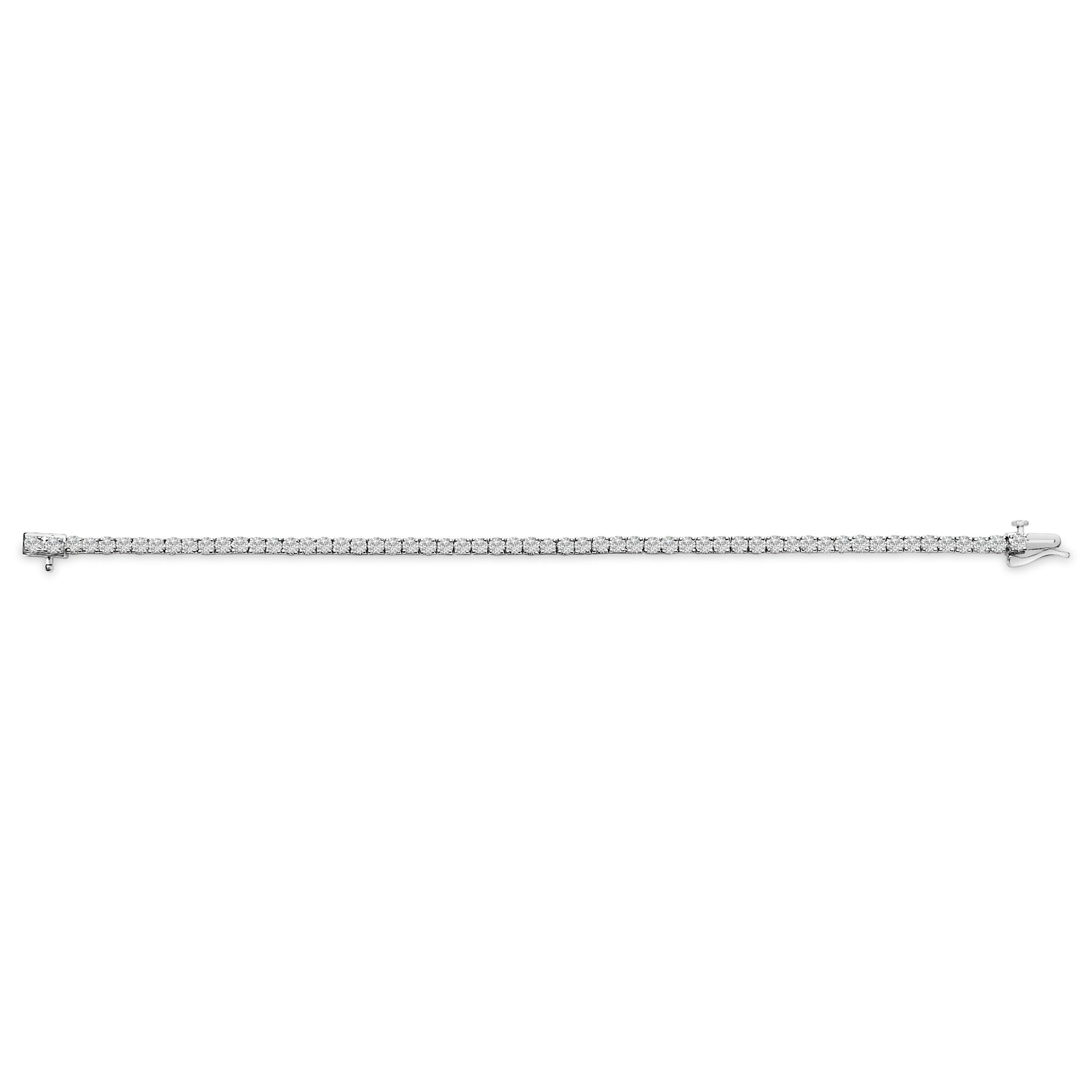14K White Gold 6.00 Cttw Lab Grown Diamond Classic Tennis Bracelet - 7.25" by Bids.com
