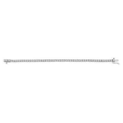 14K White Gold 7.0 cttw 4-Prong Set Lab Grown Diamond 7" Tennis Bracelet by Bids.com