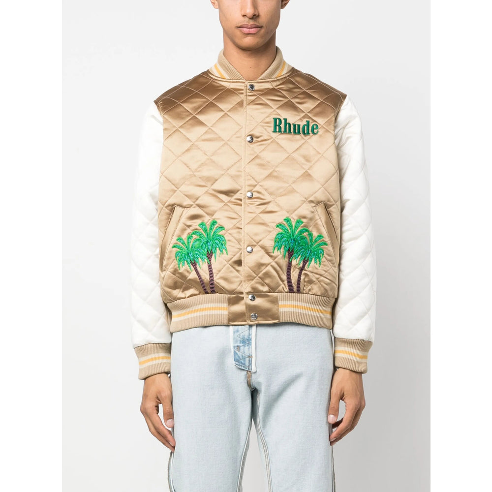 Rhude Brown Jackets - Bomber Jackets Men by Luosophy