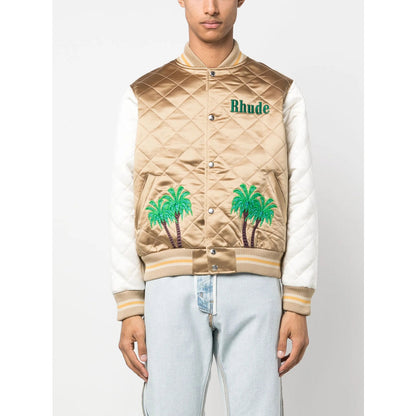 Rhude Brown Jackets - Bomber Jackets Men by Luosophy